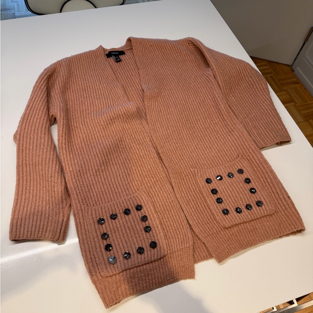 Forever 21 Soft Pink Knit Cardigan